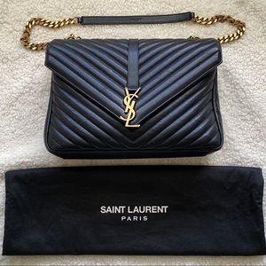 YSL Saint Laurent College Large Matelassé Bag